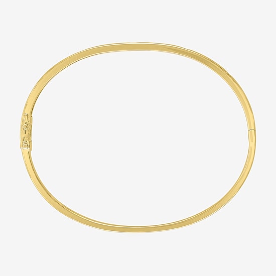 Diamond Addiction (G-H, Si2-I1) Womens 1/10 CT. T.W. Lab Grown White Diamond 14K Gold Over Silver Round Bangle Bracelet