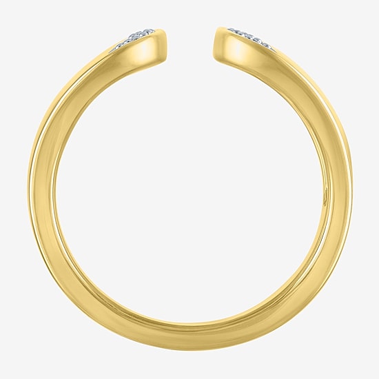 Diamond Addiction (G-H, Si2-I1) Womens 14MM 1/10 CT. T.W. Lab Grown White Diamond 14K Gold Over Silver Band