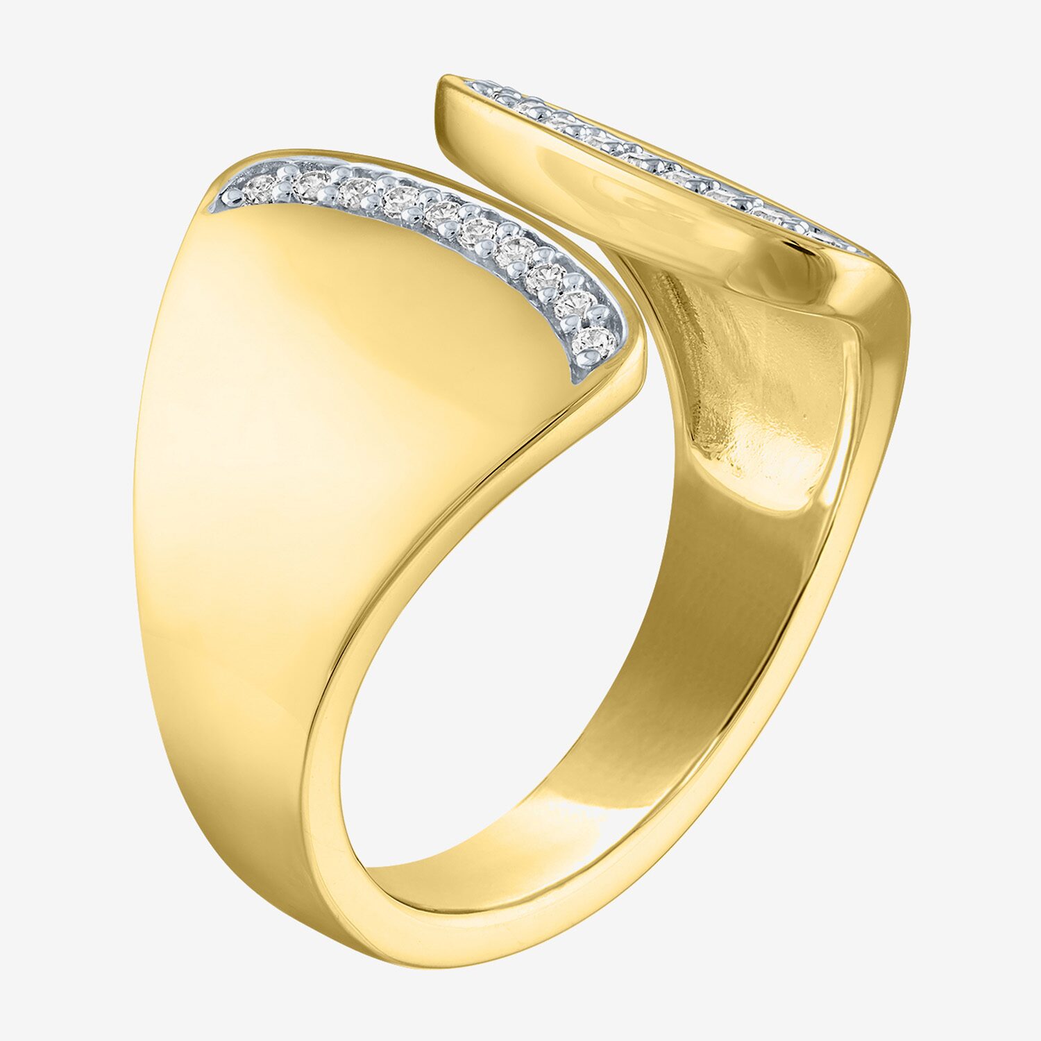 Diamond Addiction (G-H, Si2-I1) Womens 14MM 1/10 CT. T.W. Lab Grown White 14K Gold Over Silver Band