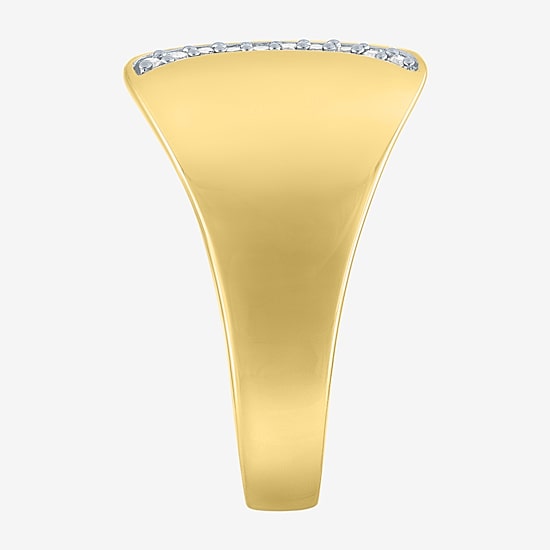 Diamond Addiction (G-H, Si2-I1) Womens 14MM 1/10 CT. T.W. Lab Grown White Diamond 14K Gold Over Silver Band