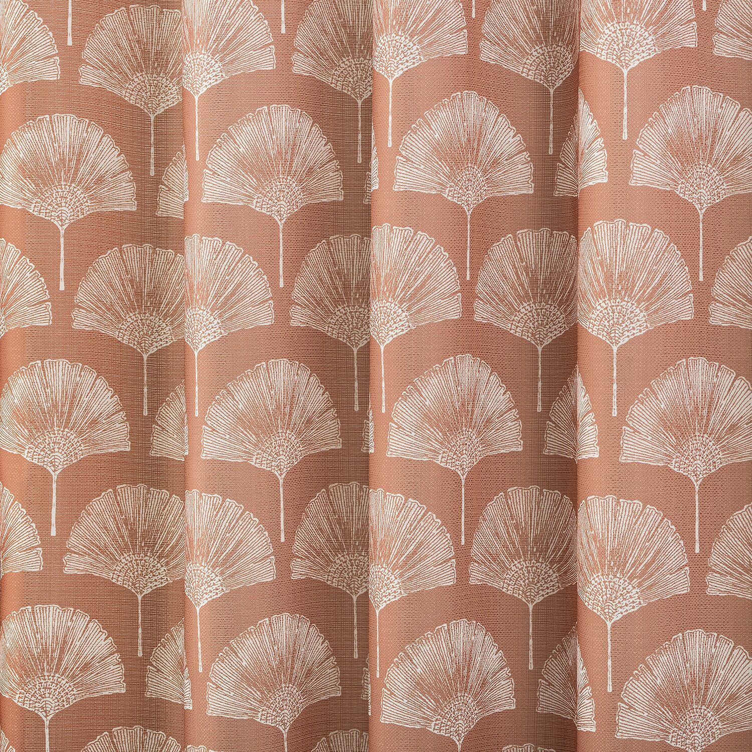 Indigo Road by Egypt Sherrod Meru Fan Leaf Block Print Buttonhole Shower Curtain