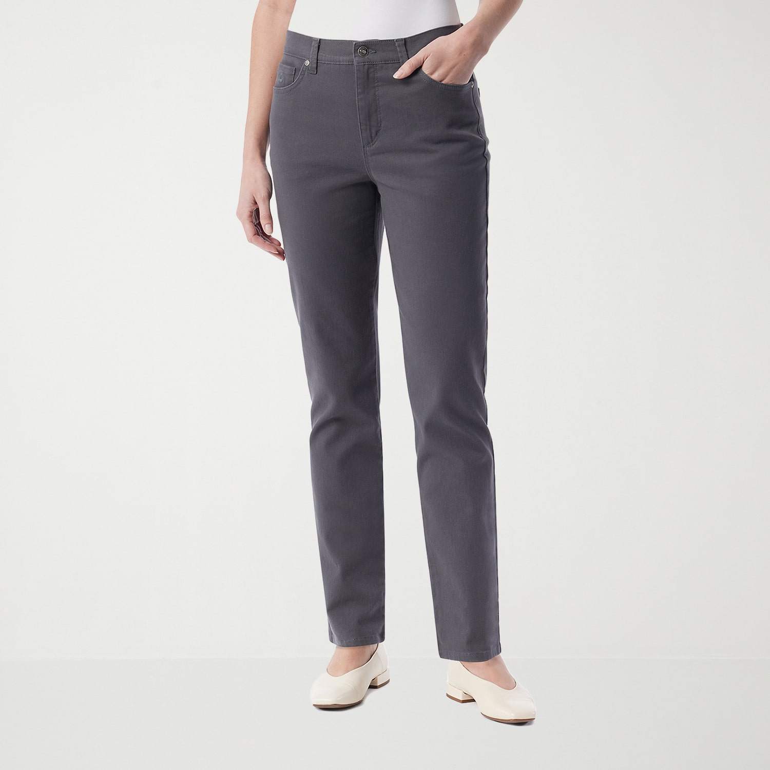 Gloria Vanderbilt Amanda Womens High Rise Straight Leg Jean