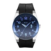 Ancient ブラックメタル black l Relic By Fossil Liam Mens Black Bracelet Watch Zr16062, Color