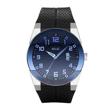 Relic By Fossil Mens Black Strap Watch Zr16028 - JCPenney