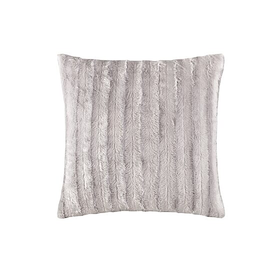 Madison Park York Faux Fur Square Throw Pillow