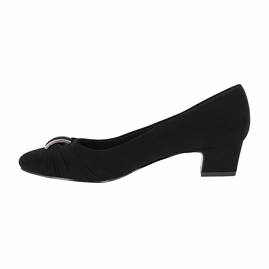 Easy Street Eloise Womens Round Closed Toe Block Heel Pumps