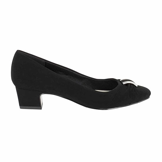 Easy Street Eloise Womens Round Closed Toe Block Heel Pumps