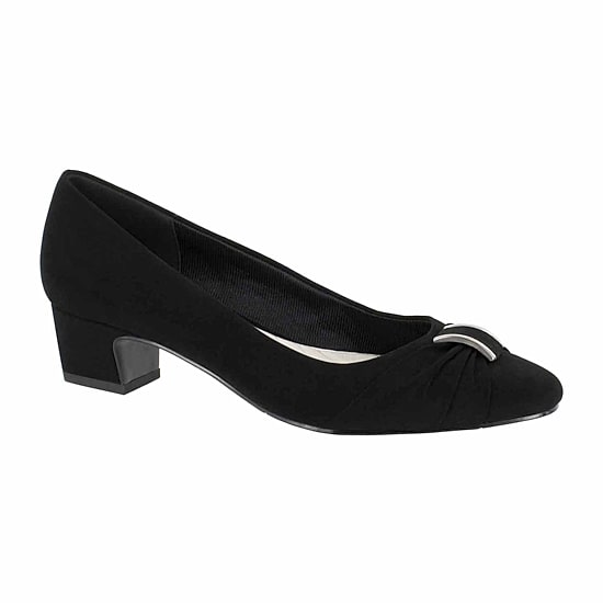 Easy Street Eloise Womens Round Closed Toe Block Heel Pumps