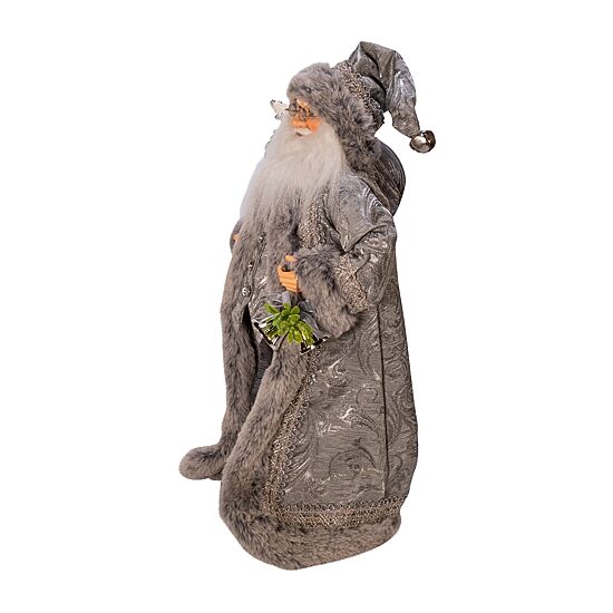 Kurt Adler 18-Inch Kringle Klaus Silver Christmas Santa Figurine