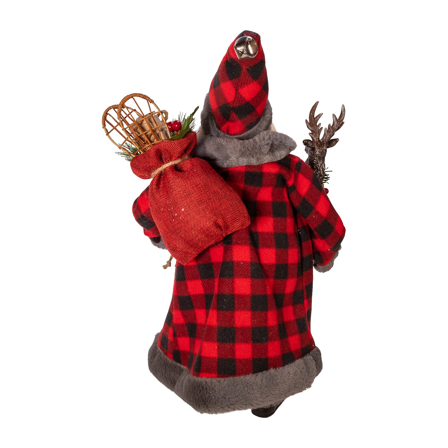 Kurt Adler 18-Inch Kringle Klaus Red And Gray Christmas Santa Figurine