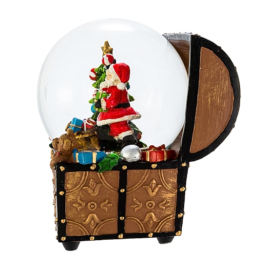 Kurt Adler 100mm Santa Musical Water Globe Snow Globes