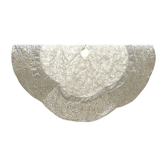 Kurt Adler Silver Indoor Tree Skirt
