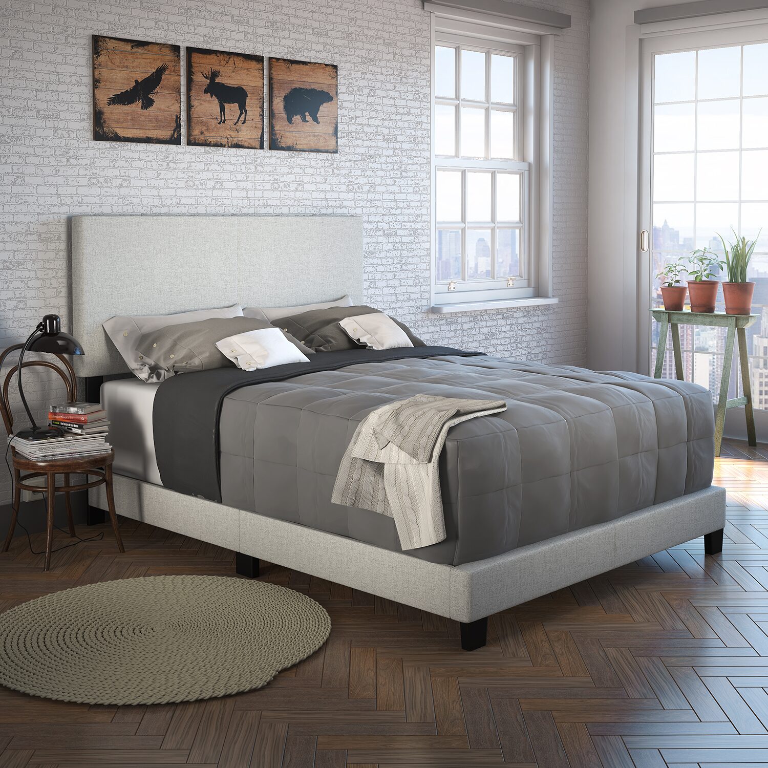 Mischa Upholstered Tufted Bed Frame