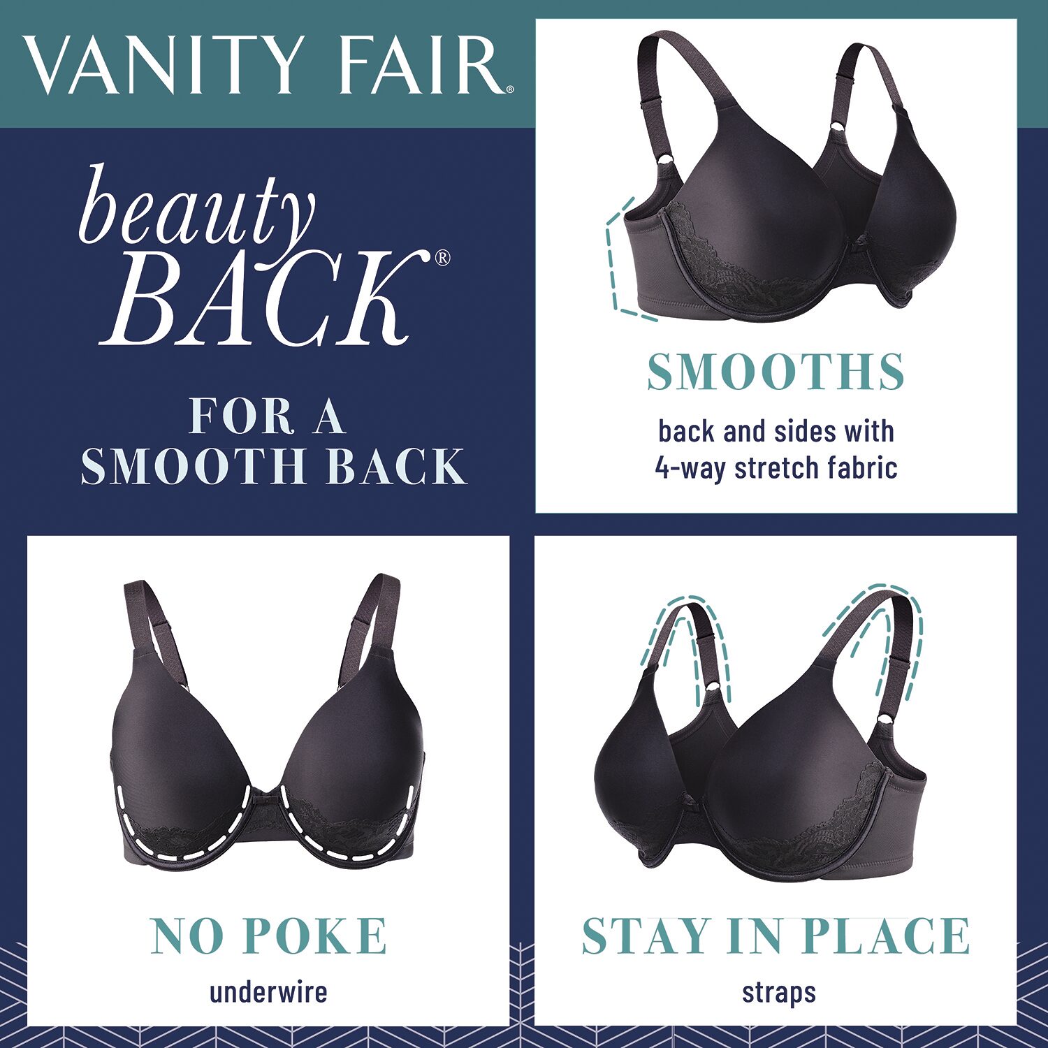Vanity Fair® Beauty Back® Full-Figure Smoothing Comfort®  Bra - 76382