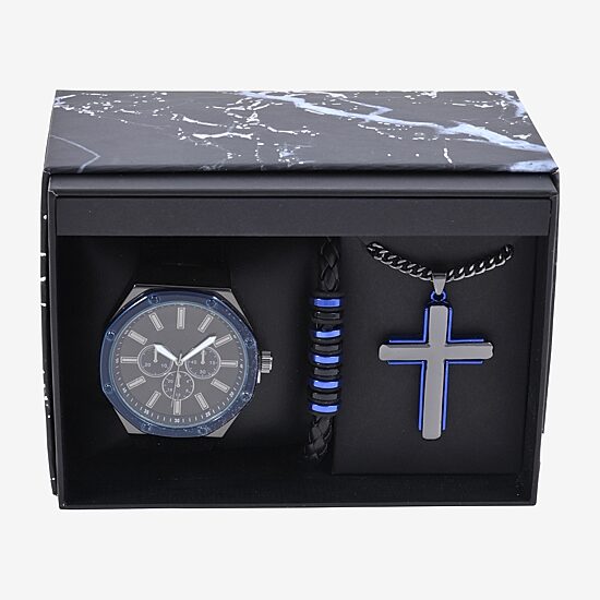 Mens Black 3-pc. Watch Boxed Set Mac7101jc