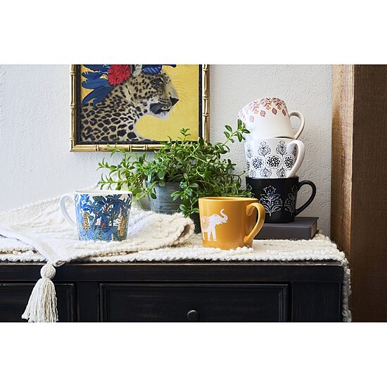 Distant Lands Elephant Stoneware Coffee Mug