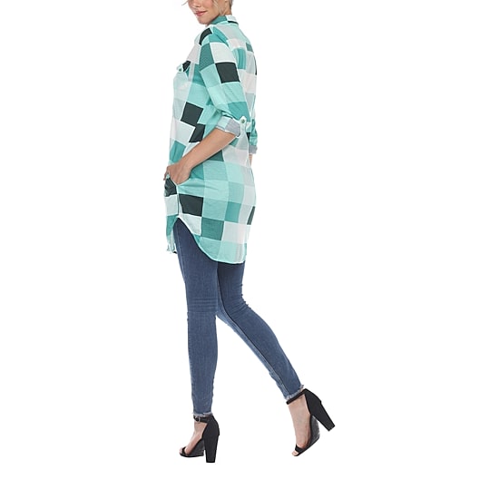 White Mark Womens Long Sleeve Tunic Top