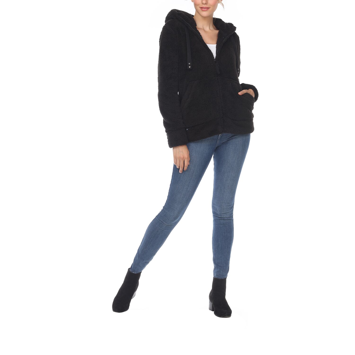 White Mark Womens Hooded Midweight Quilted Coat