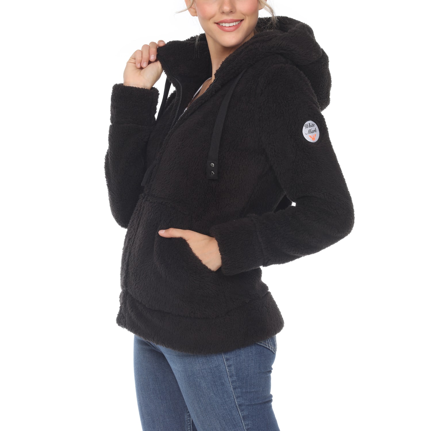 White Mark Womens Hooded Midweight Quilted Coat