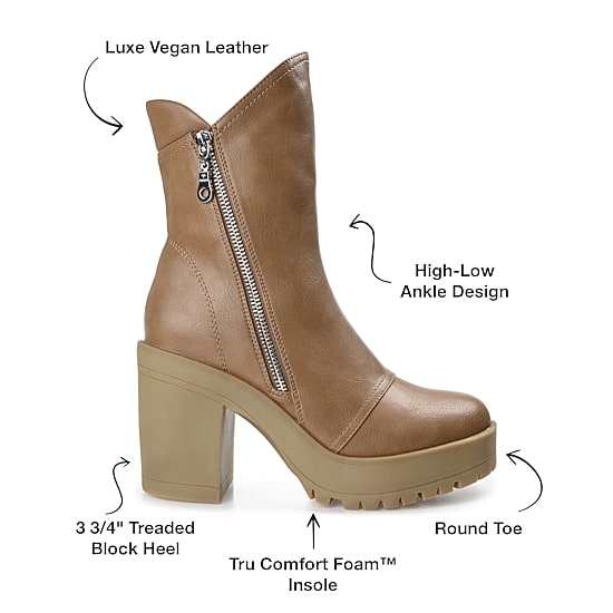 Journee Collection Womens Jaquie Block Heel Booties