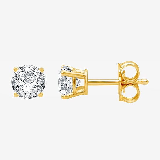 Ever Star 1 CT. T.W. Lab-Grown (G / SI1-SI2) Diamond 10K or 14K Gold Round Stud Earrings