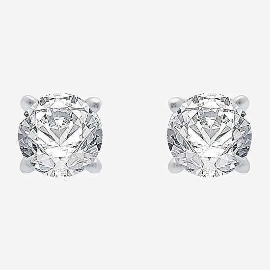 ( G/SI1-SI2 ) 3/8 CT. T.W. Lab-Grown Diamond 10K Gold Round Stud Earrings
