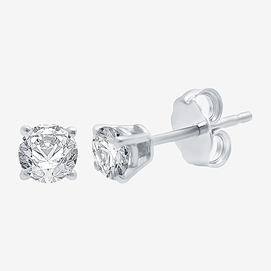 ( G/SI1-SI2 ) 3/8 CT. T.W. Lab-Grown Diamond 10K Gold Round Stud Earrings