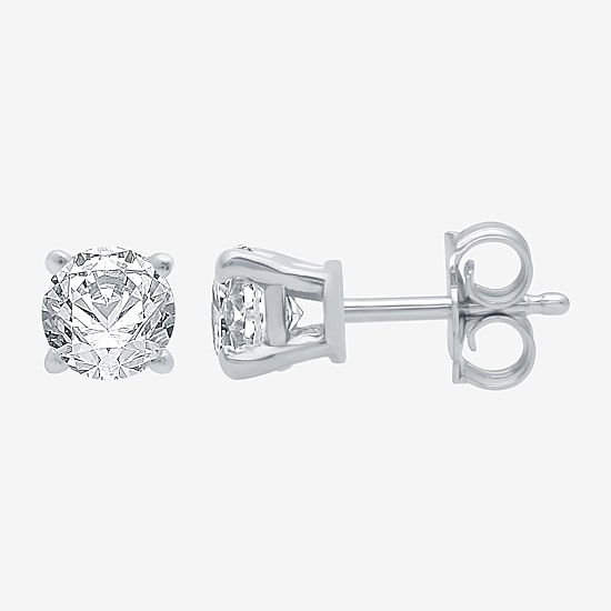 ( G/SI1-SI2 ) 3/8 CT. T.W. Lab-Grown Diamond 10K Gold Round Stud Earrings