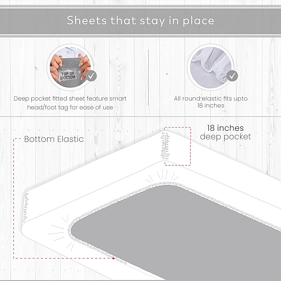 Purity Home 100% Organic Cotton Eco-Friendly & Lightweight Sheet Set & Pillowcases
