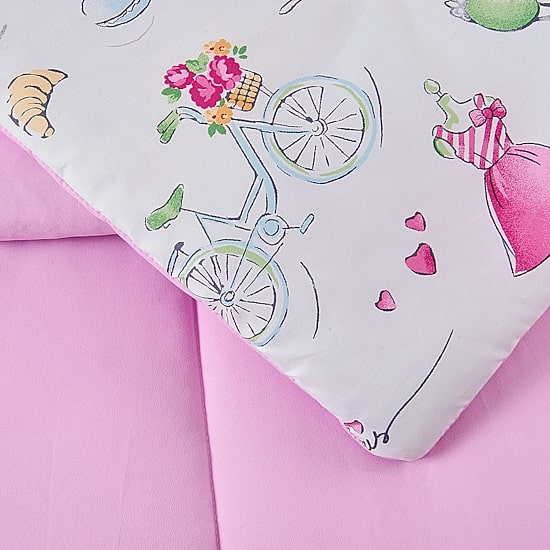 H.U.G HEAVEN UNDER GROUND ジャケット ピンクドラゴン Urban Playground Pretty In Paris Reversible Comforter Set, Color