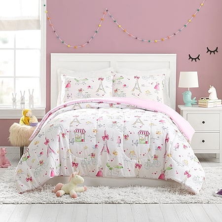 Urban Playground Pretty In Paris Reversible Quilt Set, Color: Pink