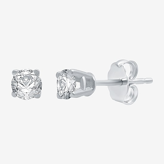 Classic Collection 1/4 CT. T.W. Natural White Diamond 10K Gold 3.2mm Stud Earrings
