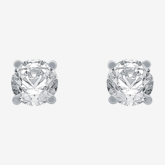 Classic Collection 1/2 CT. T.W. Natural White Diamond 10K Gold 3.8mm Stud Earrings