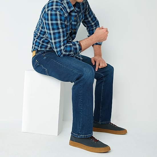 mutual weave Mens Stretch Bootcut Jean