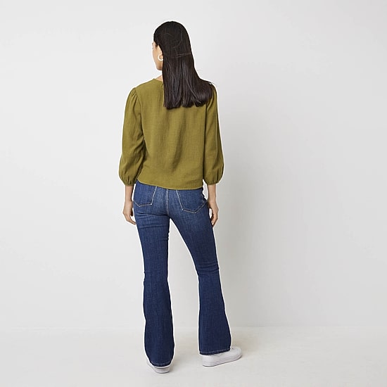 a.n.a Womens High Rise Flare Jean