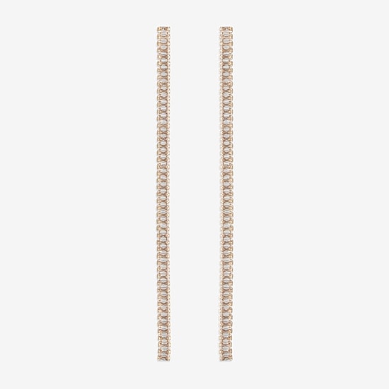Bijoux Bar Gold Tone Linear Womens Glass Drop Earrings