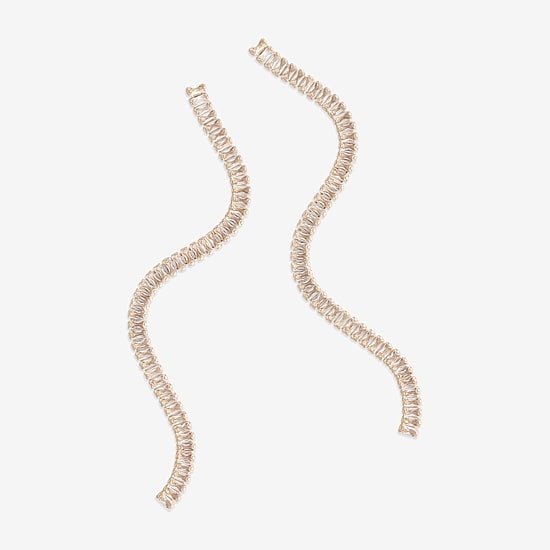 Bijoux Bar Gold Tone Linear Womens Glass Drop Earrings