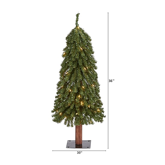 Nearly Natural Grand 3 Foot Pre-Lit Christmas Tree