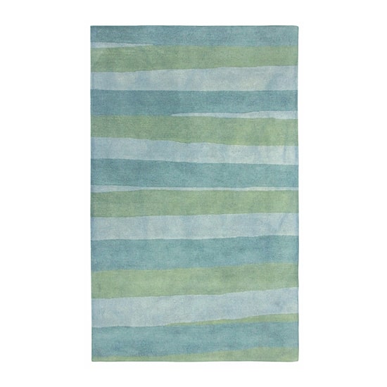 Liora Manne Piazza Stripes Hand Tufted Wool Indoor Rectangular Area Rug