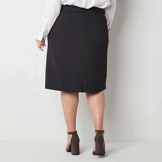 Liz Claiborne Womens Plus Mid Rise Pencil Skirt