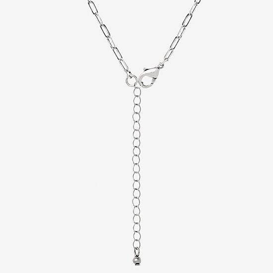 JS Jessica Simpson Silver Tone Feather Womens Turquoise Alloy 17 Inch Y Necklace