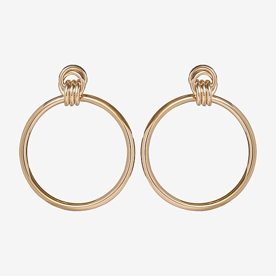 JS Jessica Simpson Gold Tone Womens Drop Earrings