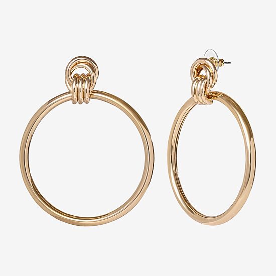 JS Jessica Simpson Gold Tone Womens Drop Earrings