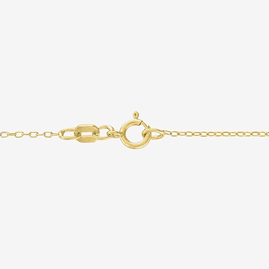 (G-H / I1-I2) Womens 1/10 CT. Lab Grown White Diamond 14K Gold Over Silver Round 16 Inch Pendant Necklace