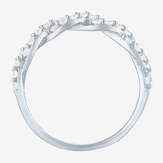 (G-H / I1-I2) Womens 1/2 CT. T.W. Lab Grown White Diamond 10K Gold Wedding Band