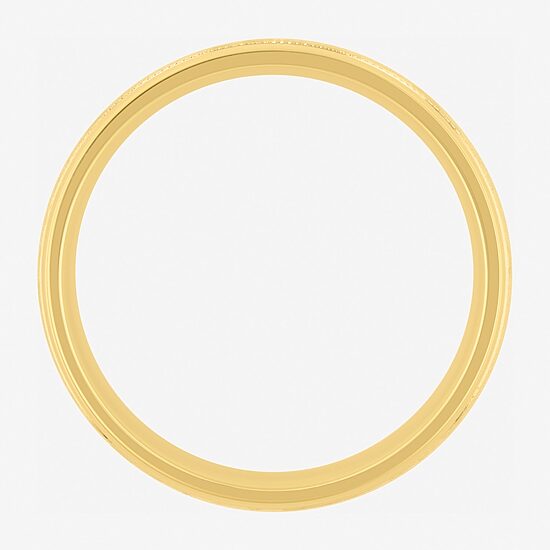 Mens 6MM 14K Gold Over Silver Wedding Band