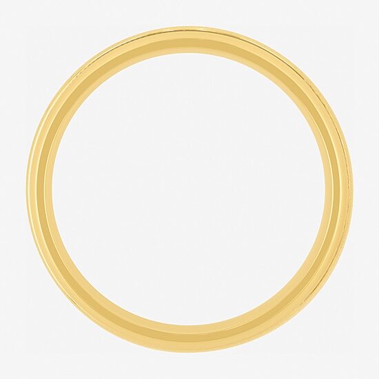 Mens 6MM 14K Gold Over Silver Wedding Band