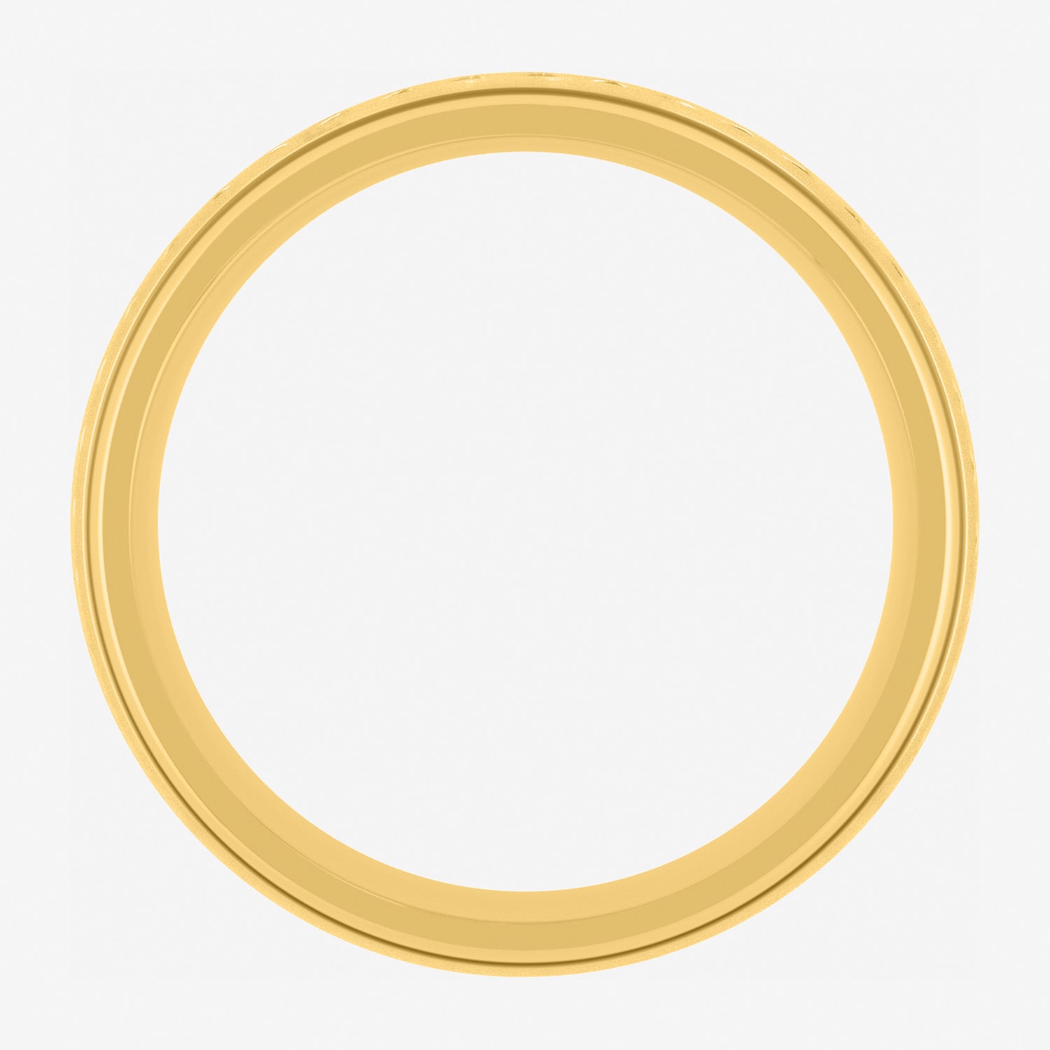 Mens 8MM 14K Gold Over Silver Wedding Band