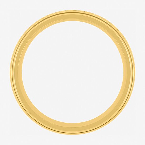 Mens 8MM 14K Gold Over Silver Wedding Band