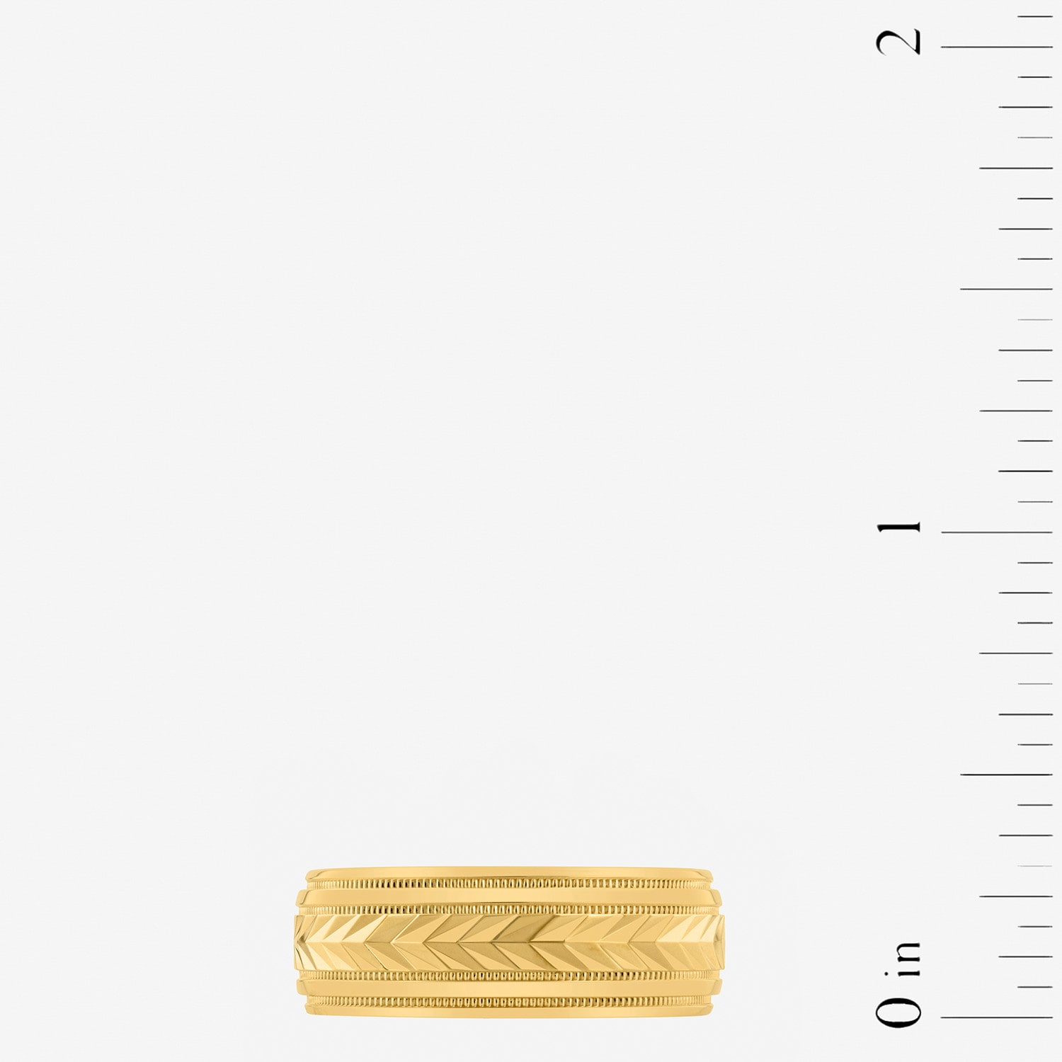 Mens 8MM 14K Gold Over Silver Wedding Band